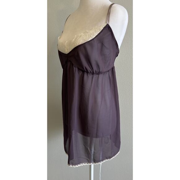 Victoria's Secret Y2K Purple Babydoll Lace Sheer Lingerie Plus Size XL - Picture 3 of 11
